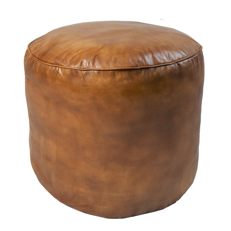 Mercury Row Pouf Helene aus Leder & Bewertungen | Wayfair.de